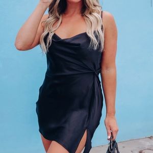 Whiskey Darling black slip dress